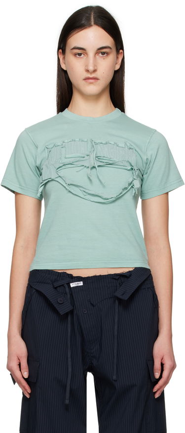 Crop top Ottolinger Ottolinger Distressed Fitted T-Shirt Grøn | 11510191502, 0
