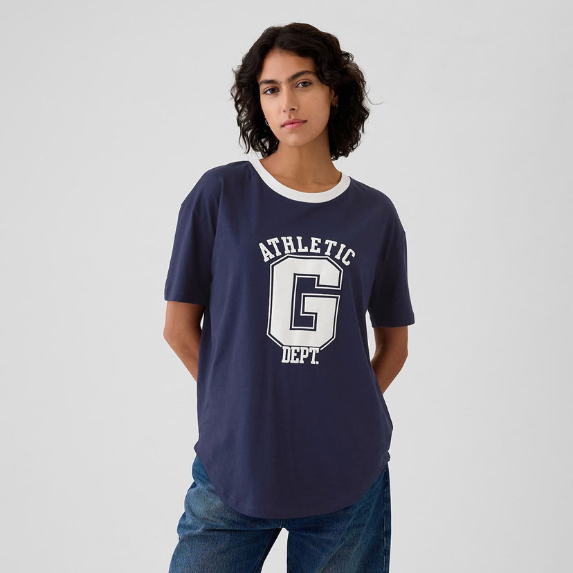 T-shirt GAP T-shirt Shortsleeve Logo Tee Navy Uniform M Sort | 500012-02