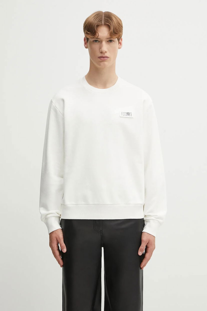 Sweatshirt Maison Margiela MM6 Maison Margiela Print Sweatshirt Hvid | SH2GU0025.M25024.101