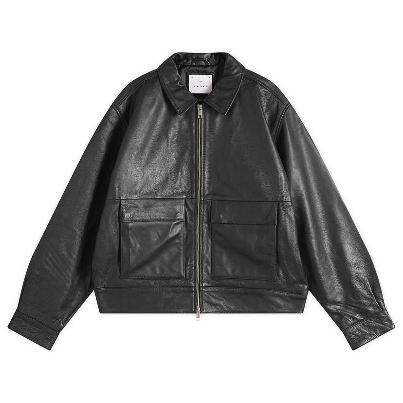 Jakke EDWIN Dogma Leather Jacket, Size Large Sort | I035716-8900