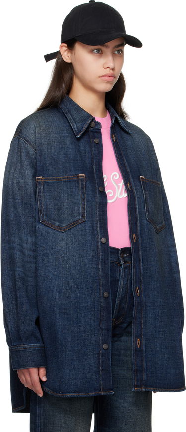 Skjorte Acne Studios Acne Studios Denim Button-Up Shirt Blå | CB0112-, 1