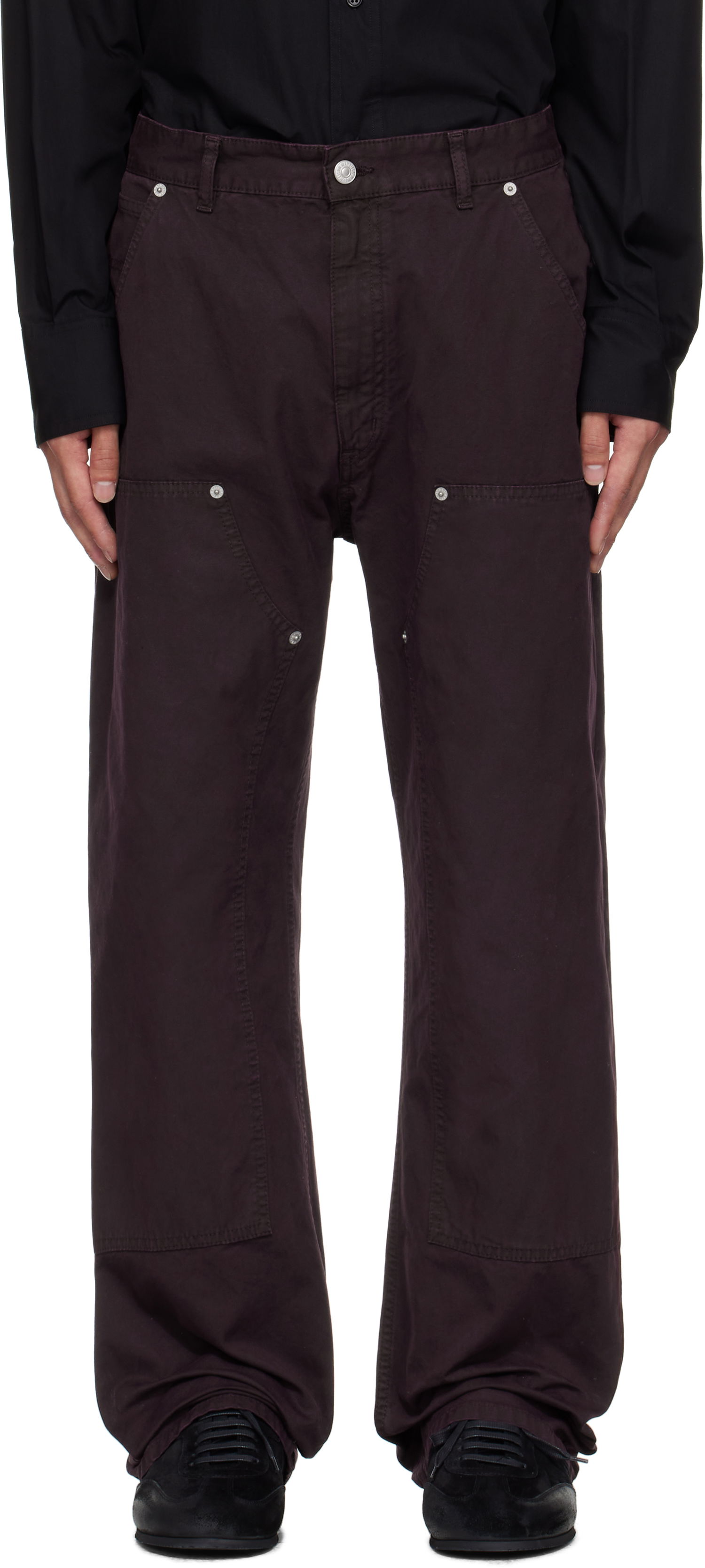 Cargo bukser Maison Margiela MM6 Maison Margiela 5-Pocket Carpenter Pants Lilla | SH2LA0044 S78548, 0