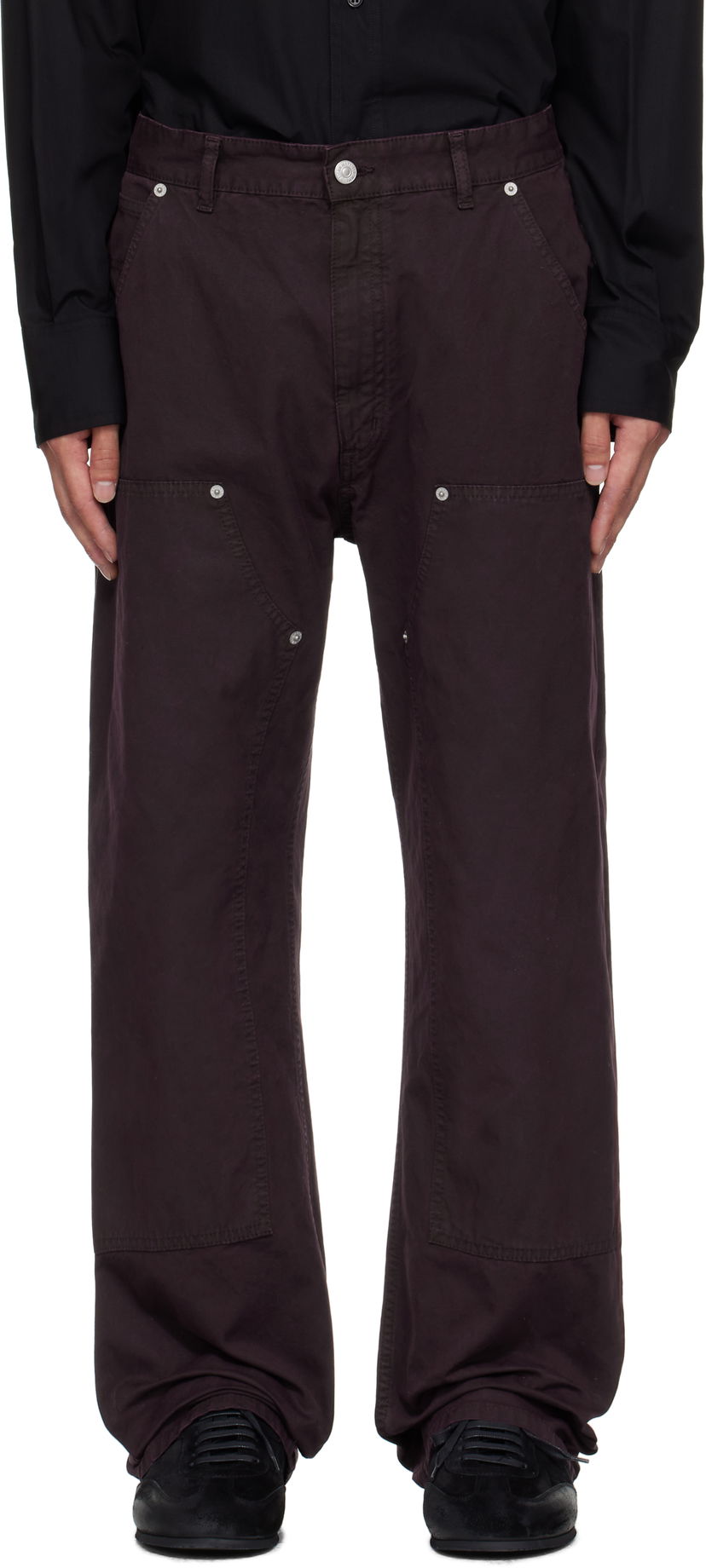 Cargo bukser Maison Margiela MM6 Maison Margiela 5-Pocket Carpenter Pants Lilla | SH2LA0044 S78548