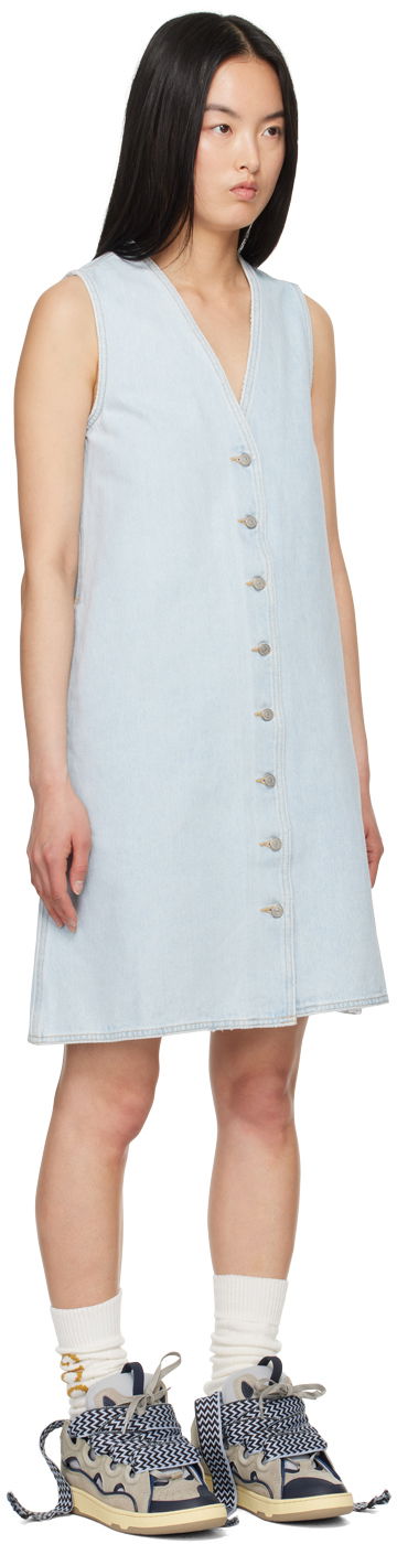 Kjole ERL ERL Levi's Edition Denim Mini Dress Blå | ERL08O301, 1