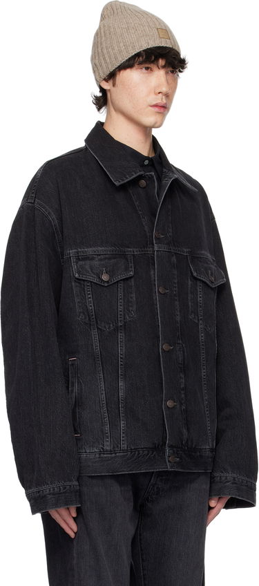 Jakke Acne Studios Black Oversized Denim Jacket Sort | C90179-, 1