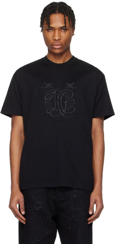 T-shirt Givenchy Givenchy 'HG' Pegasus Embroidery T-Shirt Sort | BM71MG3YQA001, 0