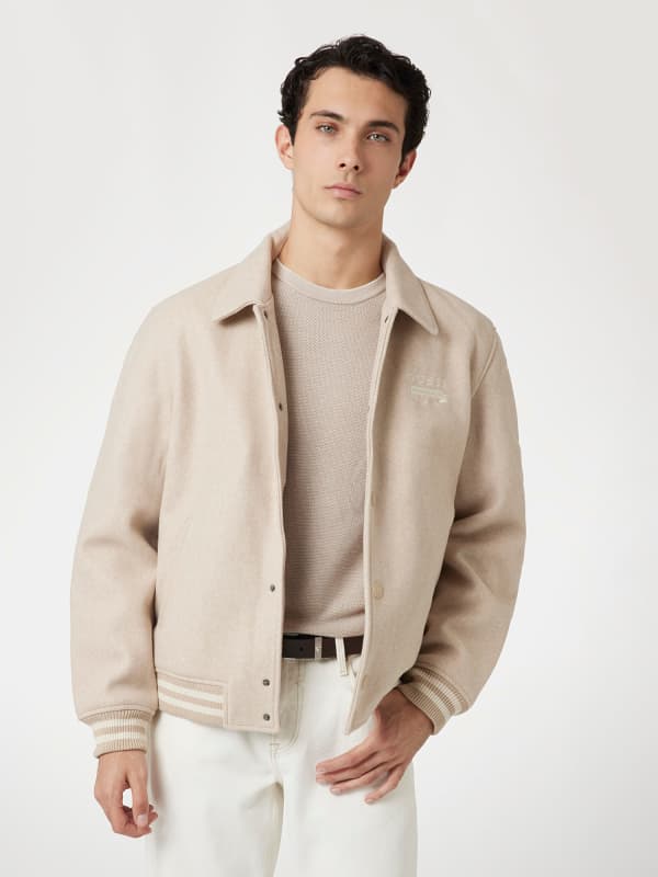 Bomberjakke GUESS Soft Bomber Jacket Beige | M4BL29WGJ72