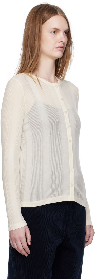 Sweater A.P.C. A.P.C. Lorie Button Cardigan Beige | LYAAW-F22331, 1