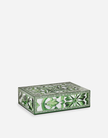Home decor Dolce & Gabbana Dolce & Gabbana Large Majolica Print Decorative Plexiglass Box Grøn | TCC201TCAMYUV008, 2
