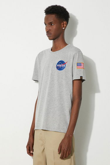 T-shirt Alpha Industries Space Shuttle Tee Grå | 176507-17, 4