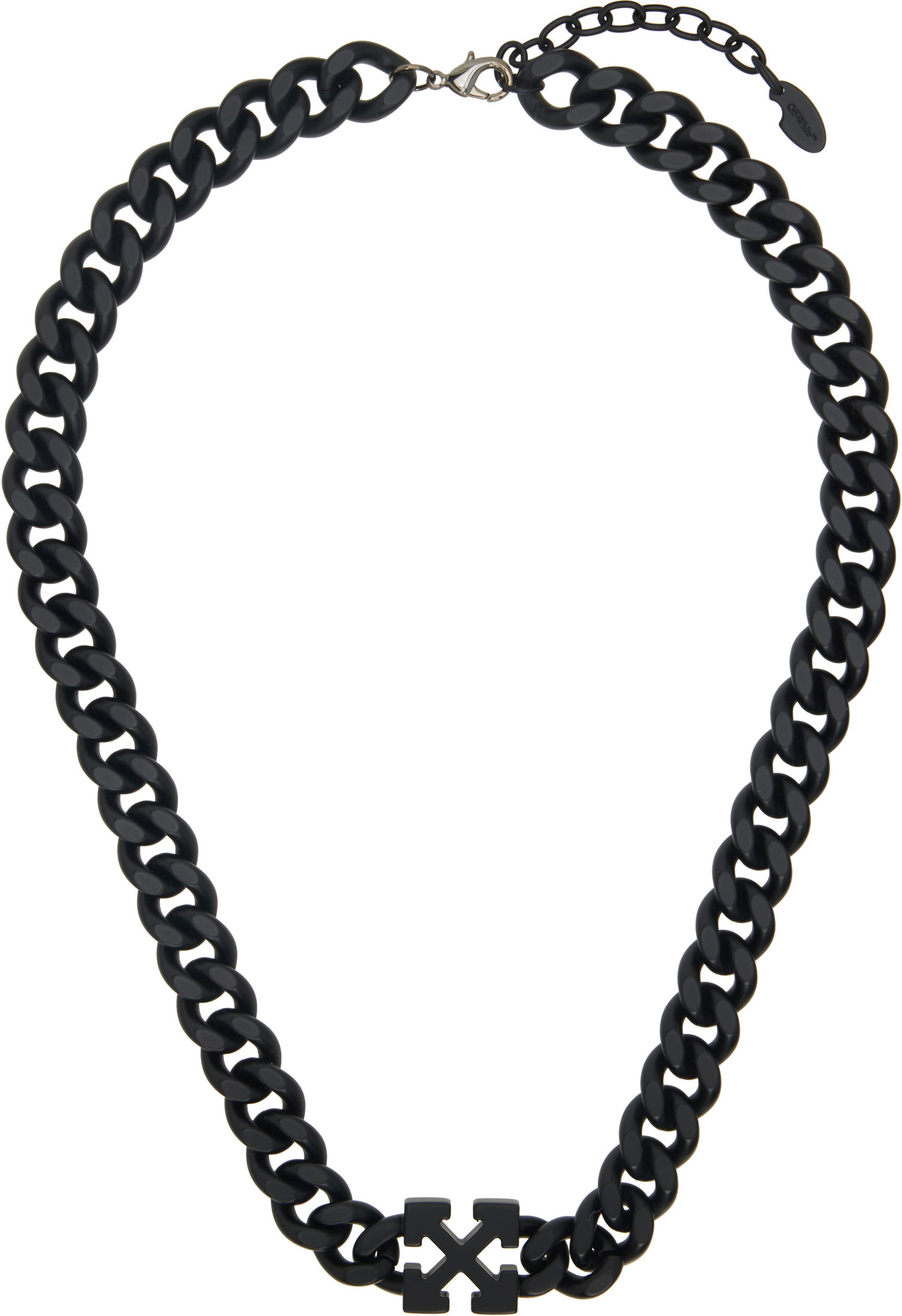 Halskæde Off-White Off-White Arrow Chain Necklace Sort | OMOB15MC99MET0011000, 0