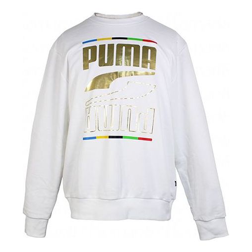 Sweater Puma Round Neck Sweatshirt Hvid | 585267-02