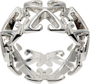Ring Off-White Silver Arrow Ring Grå | OMOC07BC99MET0017200, 0