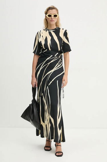 Kjole Nanushka Abstract Print Maxi Dress Sort | NW24PFBS20199, 0