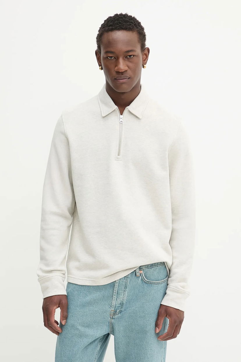 Sweatshirt Samsoe Samsoe Samsoe Samsoe Salouis Half-Zip Sweatshirt Hvid | M25200036
