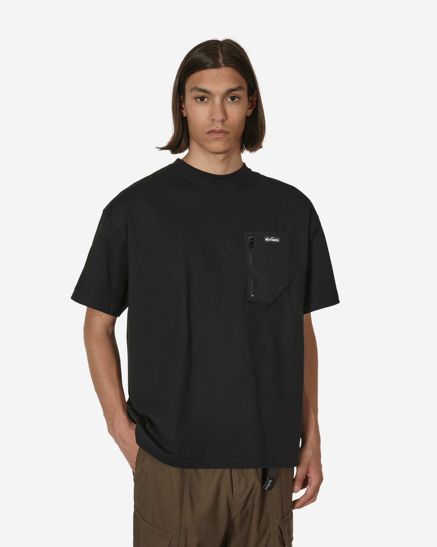 T-shirt Wild things Camp Pocket T-Shirt Sort | WT231-012 BLACK, 0