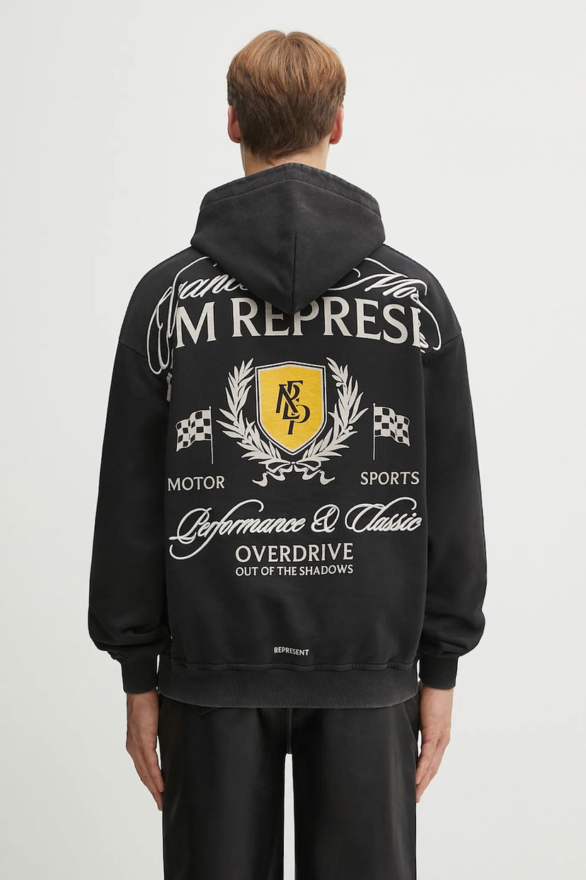 Sweatshirt Represent Clo Crest Hoodie Sort | MLM41067.06