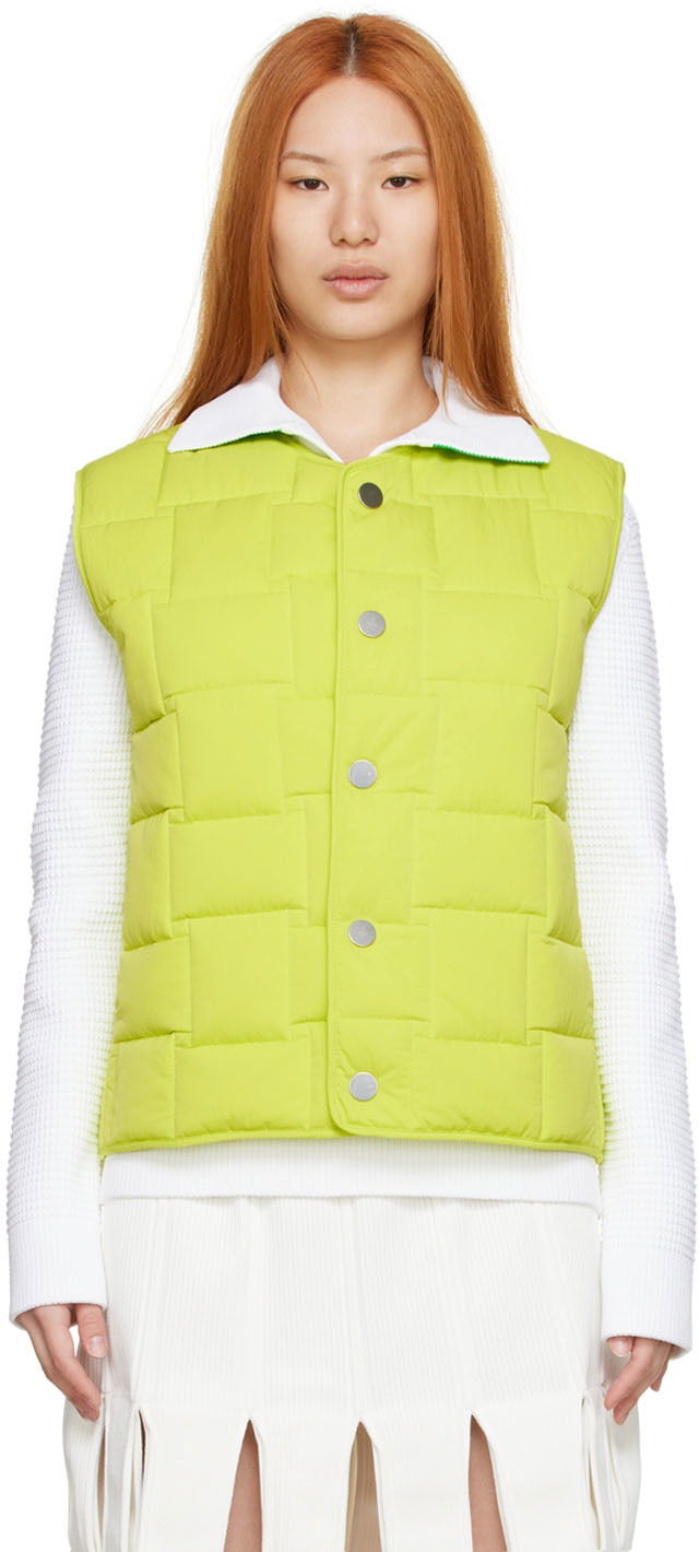 Vest Bottega Veneta Nylon Vest Grøn | 701811 VF4K0, 0