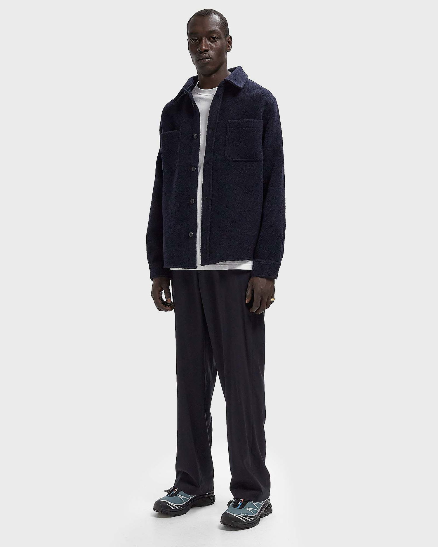 Skjorte Les Deux Lennon Bouclé Overshirt Mørkeblå | 1000547-460, 1
