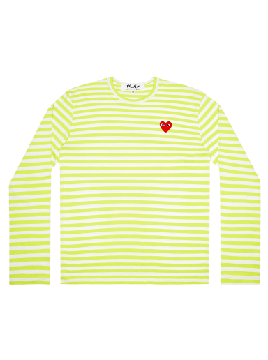 T-shirt Comme des Garçons PLAY Pastelle Striped Shirt Gul | AZ T278 051 2