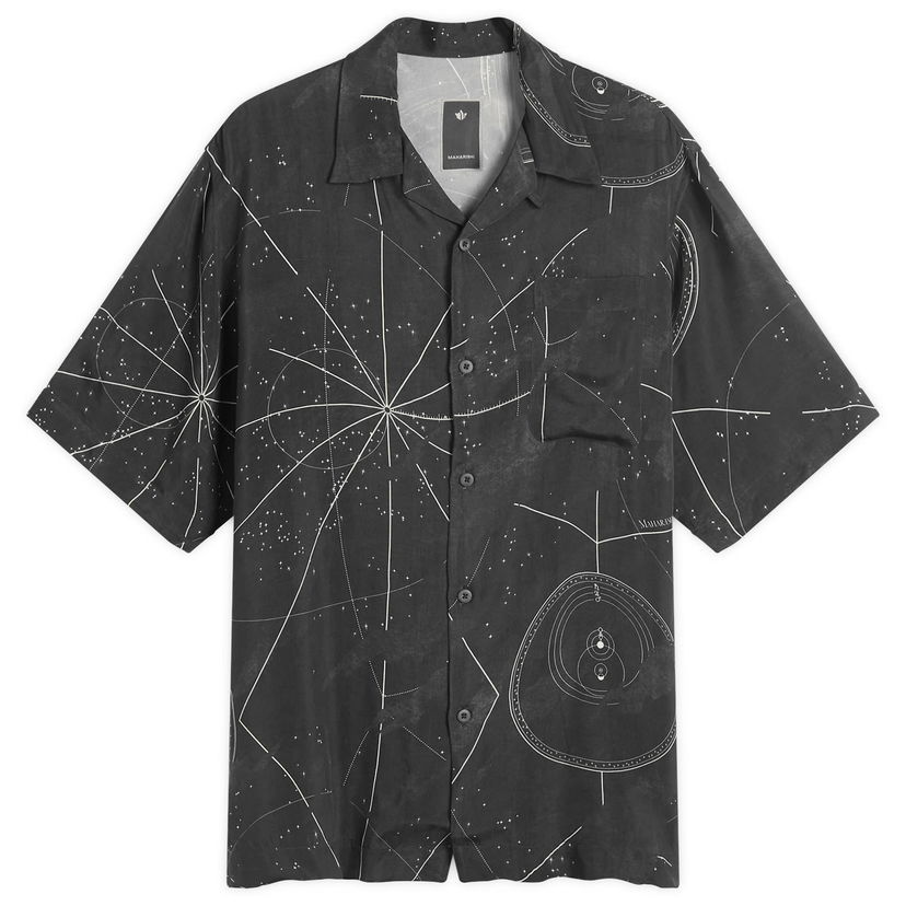 Skjorte Maharishi Maharishi Celeste Vacation Shirt, Size Large Sort | 1455-BLK