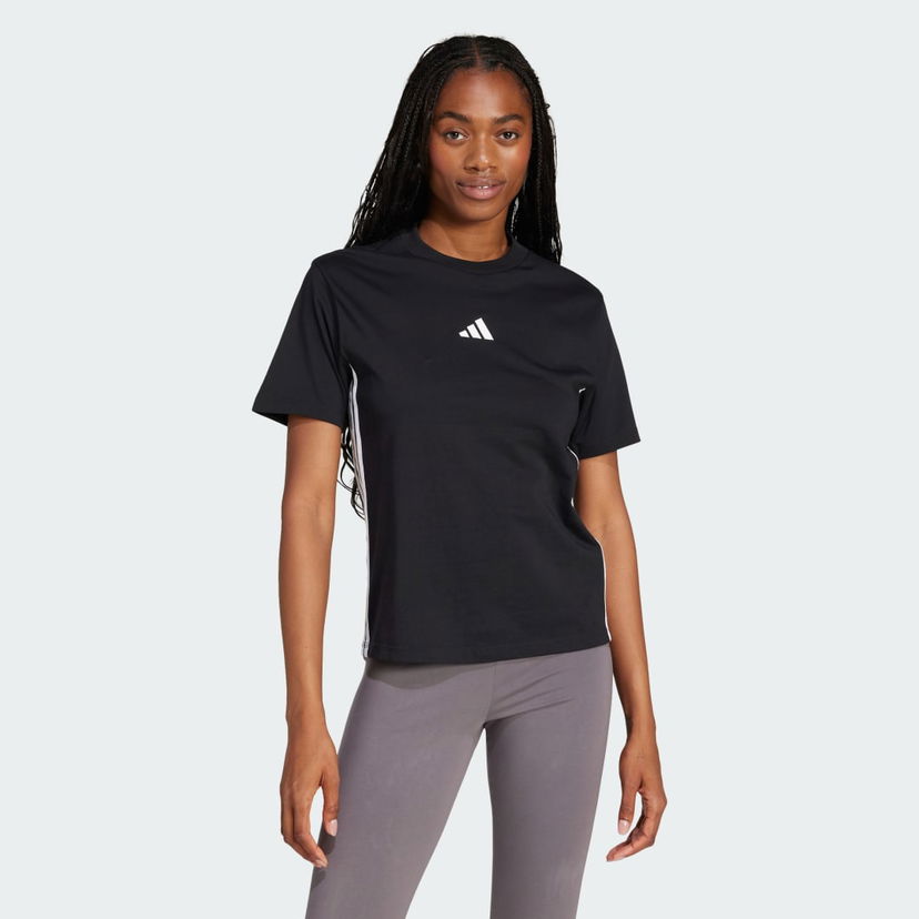 T-shirt adidas Performance Cotton T-Shirt With 3 Stripes Sort | JD0846