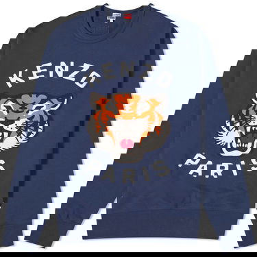 Sweater KENZO Men's Lucky Tiger Crew Sweat Midnight Blue Mørkeblå | FE58SW0104MF-77, 0