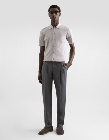 Bukser Dolce & Gabbana Dolce & Gabbana Washed Linen Canvas Trousers Grå | GP06JTFU4MFN0701, 1