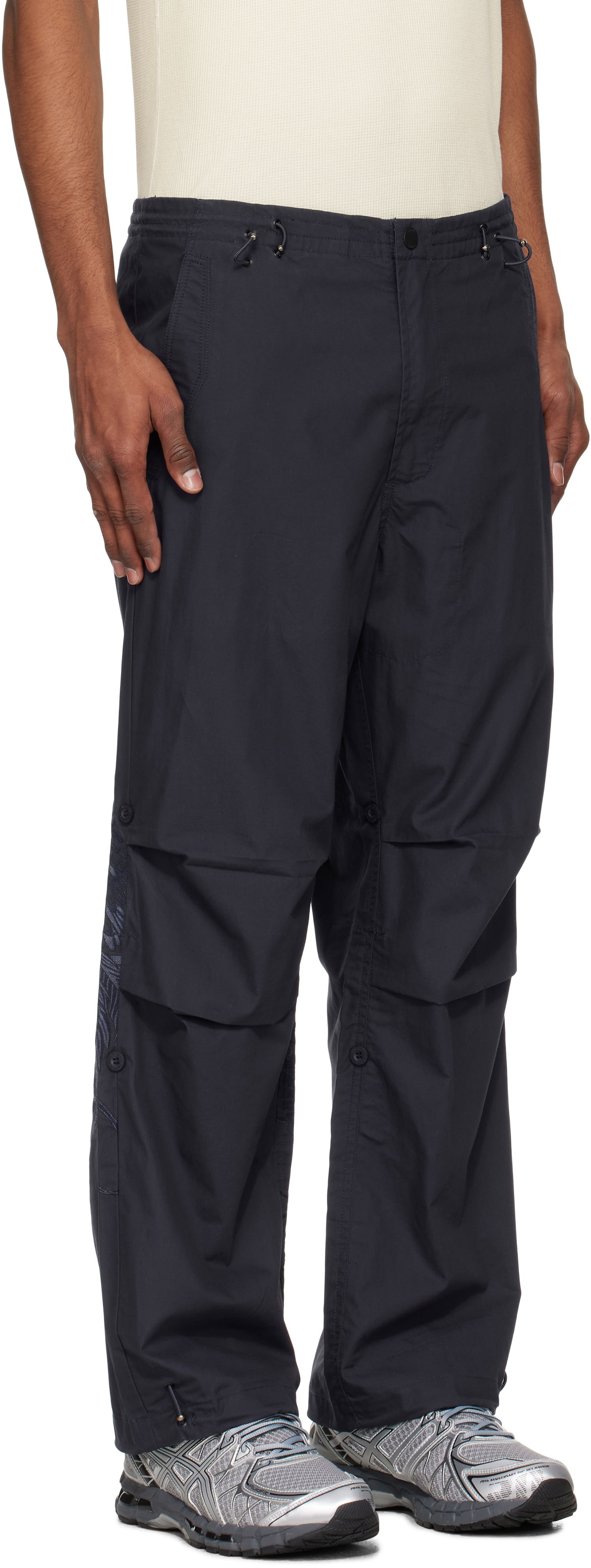 Cargo bukser Maharishi Maharishi Crow & Heron Loose Snopants Trousers Mørkeblå | 6102, 1
