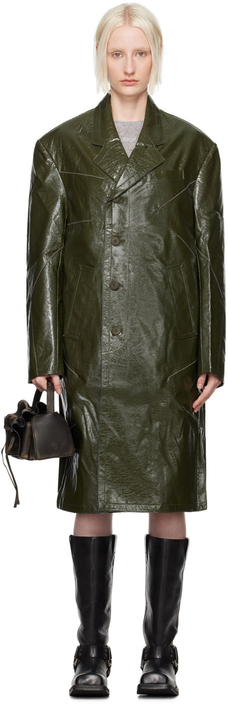 Frakker Andersson Bell Green Mauer Faux-Leather Coat Grøn | awa637m