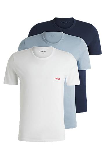 T-shirt BOSS Three-Pack of Cotton Jersey T-Shirts Hvid | 50532811