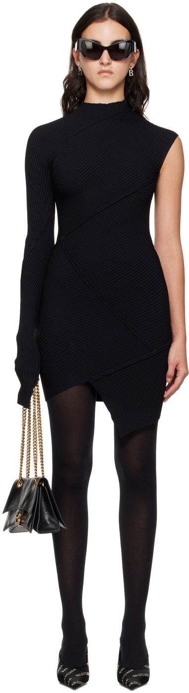 Kjole Balenciaga Spiral Minidress Sort | 751092 T5199, 0