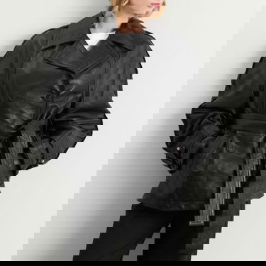 Jakke Róhe Sculptural Leather Jacket Sort | 416-11-145, 5