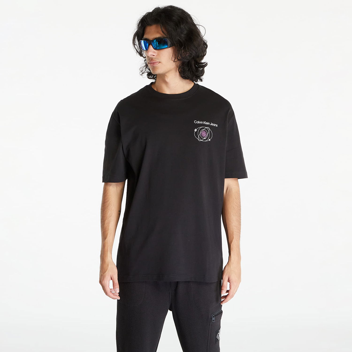 T-shirt CALVIN KLEIN Jeans Future Fade Slogan Short Sleeve Tee Black Sort | J30J324012 BEH, 0