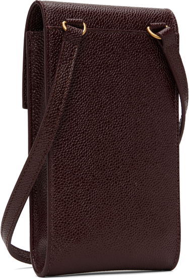 Tegnebog Thom Browne Leather Crossbody Phone Pouch Brun | MAC113A-03542, 2
