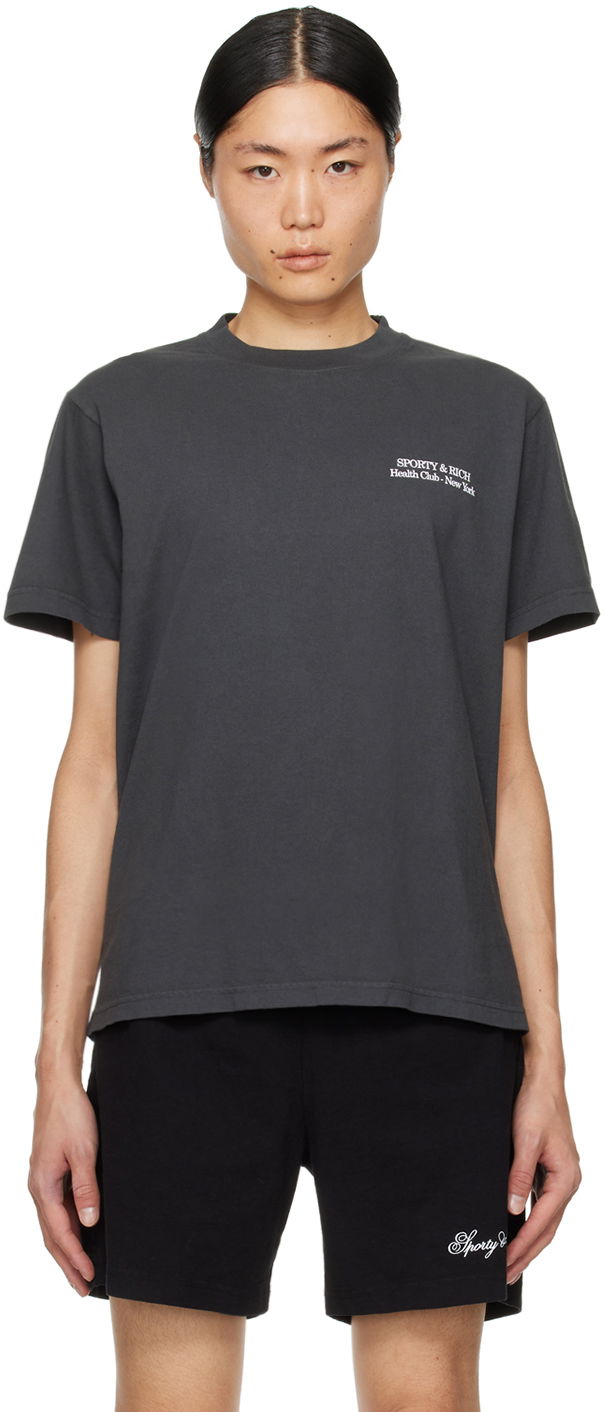 T-shirt Sporty & Rich New Drink More Water T-Shirt Grå | TSAW2384FB