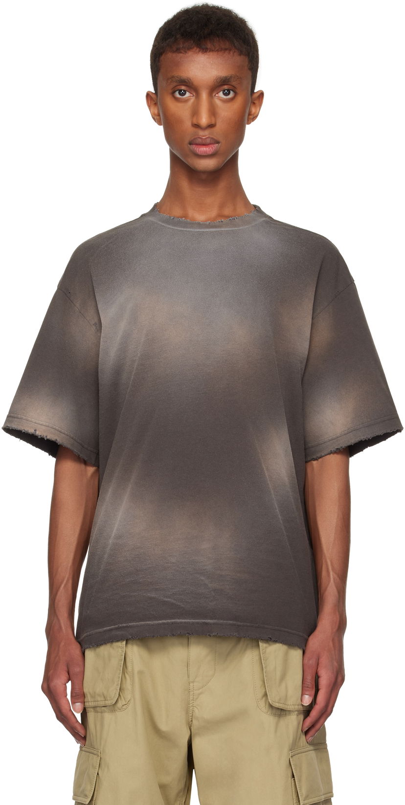 T-shirt We11done We11done Standard Washed T-Shirt Grå | WD-TT3-24-726-U-CH