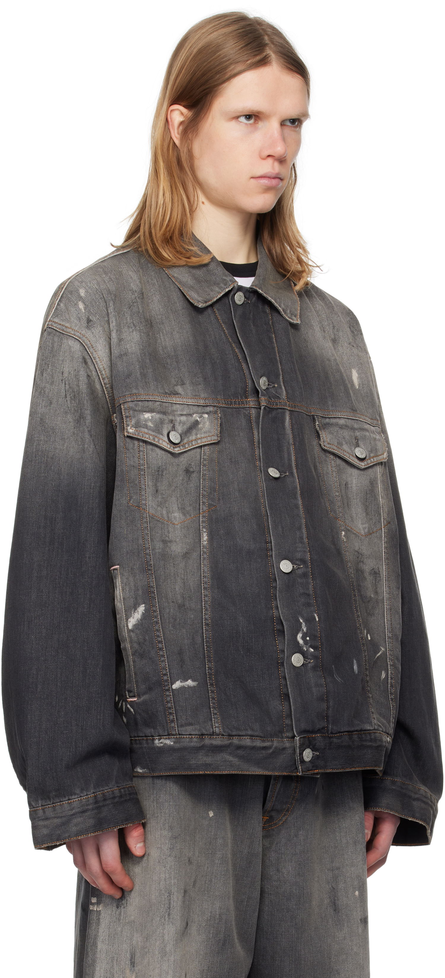 Jakke Acne Studios Acne Studios Oversized Denim Jacket Grå | C90190-, 1
