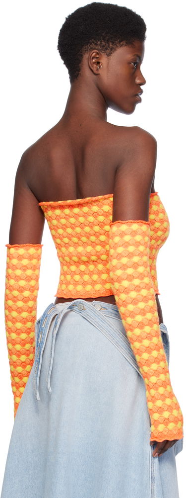 Crop top ERL ERL Jacquard Tube Top Orange | ERL07N102, 2
