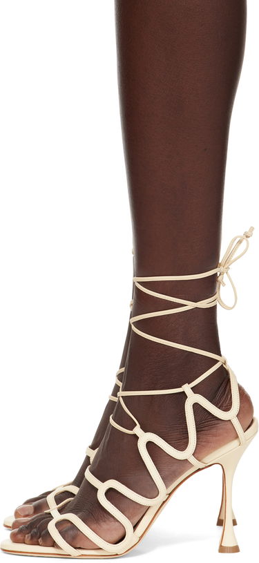 Tilbehør Manolo Blahnik Manolo Blahnik Fawda Heeled Sandals Beige | 125-2839, 2