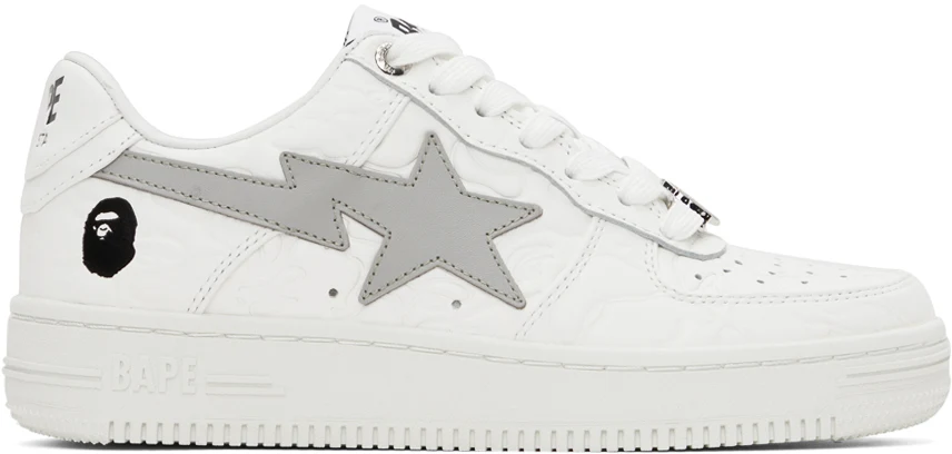 Sneakers og sko BAPE Sta #3 M1 "White/Grey" Hvid | 0ZXSHM191052L-WHT, 0