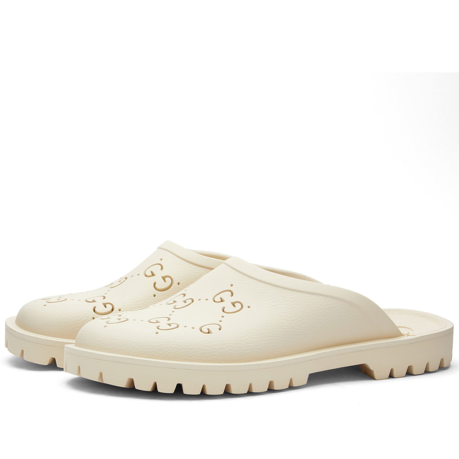 Sneakers og sko Gucci Men's Ella Embossed GG Trek Slide White Beige | 655517-JFB00-9022, 0