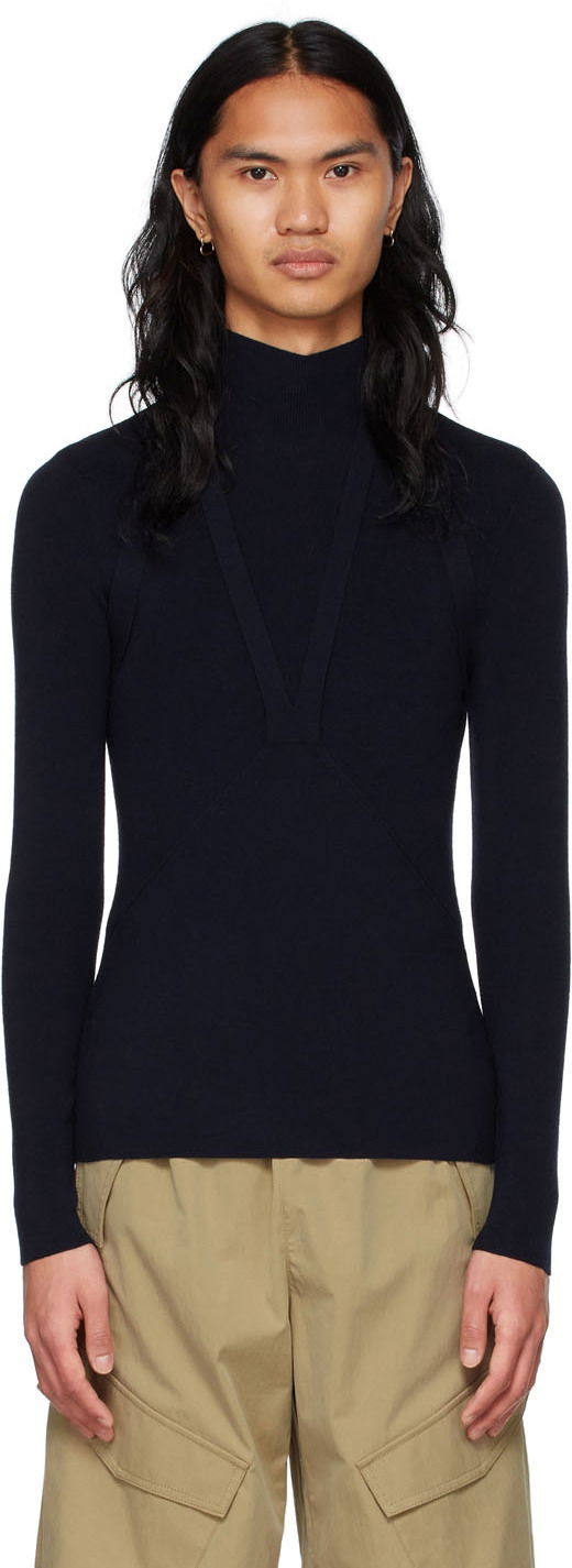 Sweater Dion Lee Wool Turtleneck Mørkeblå | C7062S22, 0