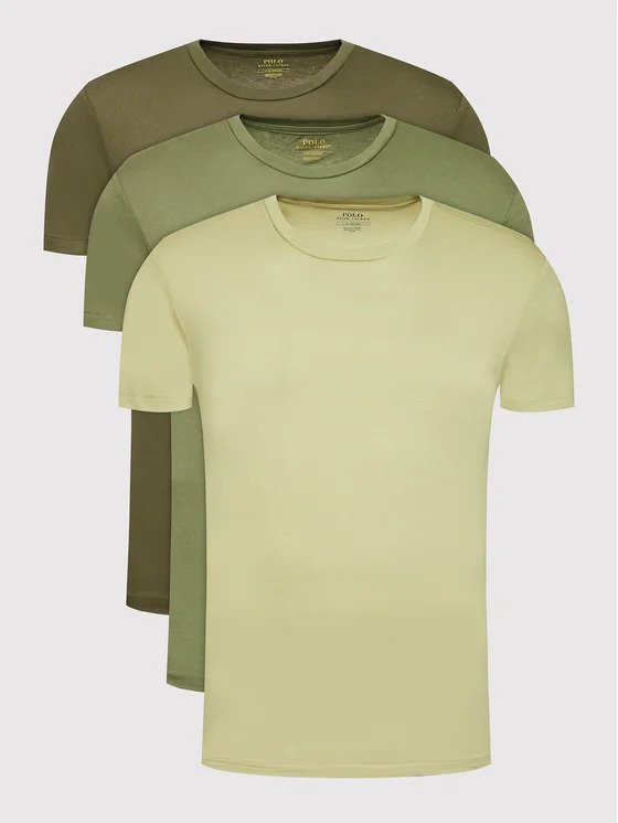 T-shirt Polo by Ralph Lauren Crew Base Layer Tee - 3 Pack Grøn | 714830304013, 0