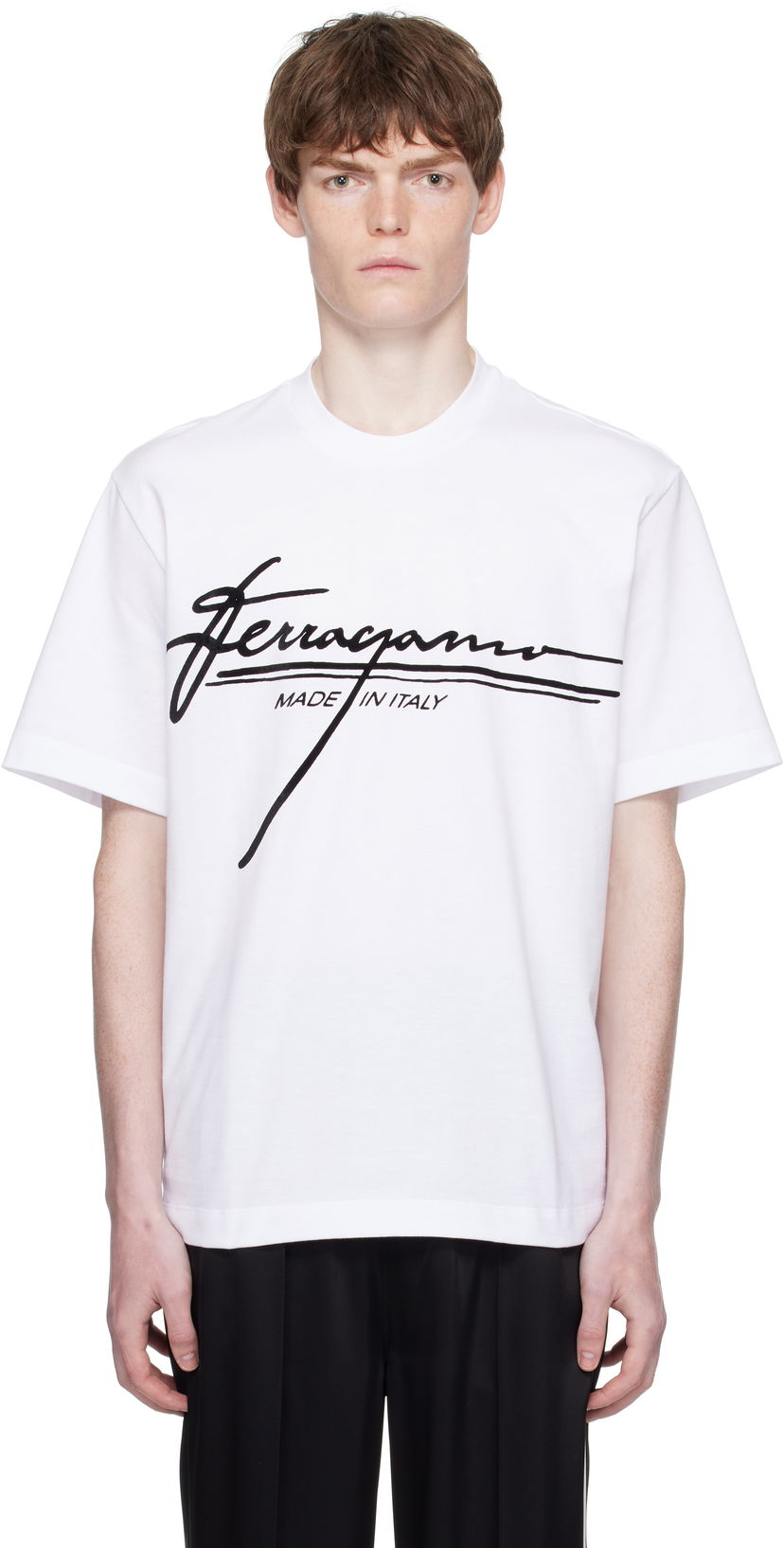 T-shirt FERRAGAMO Ferragamo Signature Crew Neck T-Shirt Hvid | 786470