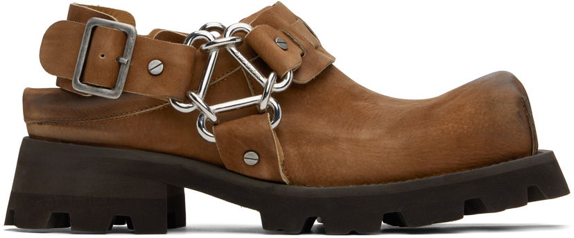 Tøj Acne Studios Acne Studios Leather Buckle Mules Brun | BD0342-