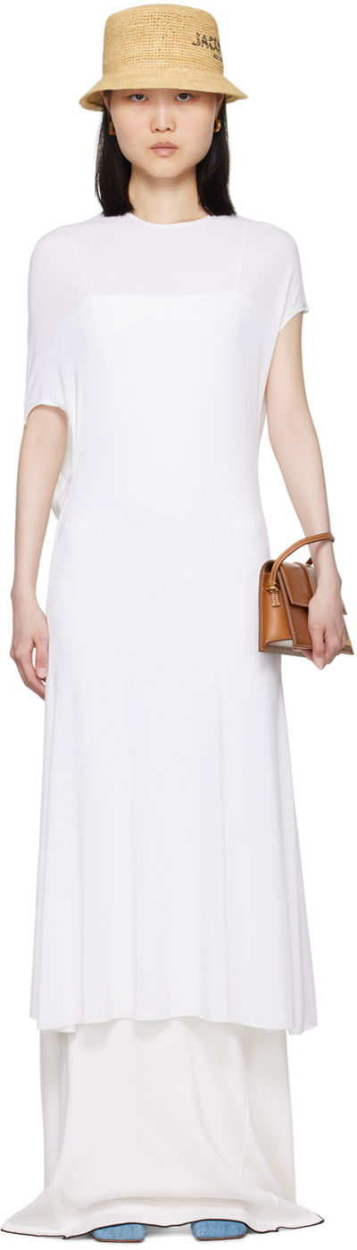 Kjole Jacquemus White La Casa 'La robe Salerno' Midi Dress Hvid | 24H243DR193-1674