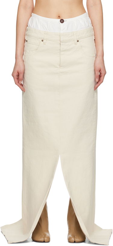 Nederdel Maison Margiela Maison Margiela 'Anonymity Of The Lining' Denim Maxi Skirt Beige | S51MI0004 M35261, 0