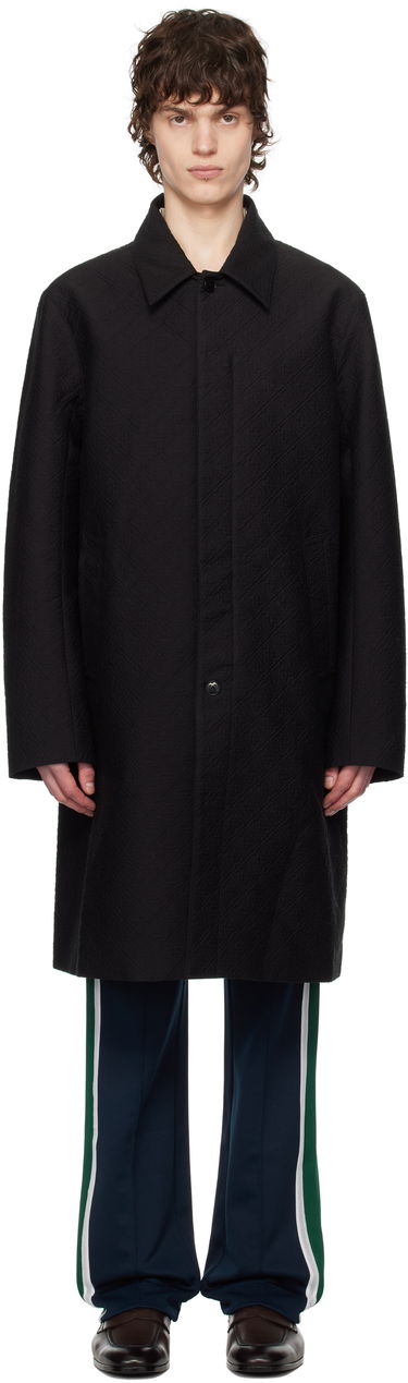 Regnfrakke Casablanca Casablanca Jacquard Car Coat Sort | MPS25-OT-163-01, 0