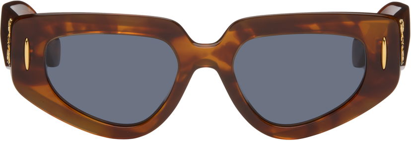 Solbriller Loewe Loewe Small Butterfly Screen Sunglasses Brun | LW40160IM5153V 840126861174